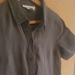 Lucky Brand Dark Gray Casual Button Down Shirt